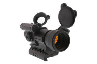 The Aimpoint PRO patrol rifle optic is a rugged red dot sight designed for military, police, and law enforcement use